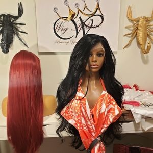 30" loose wave lace front black